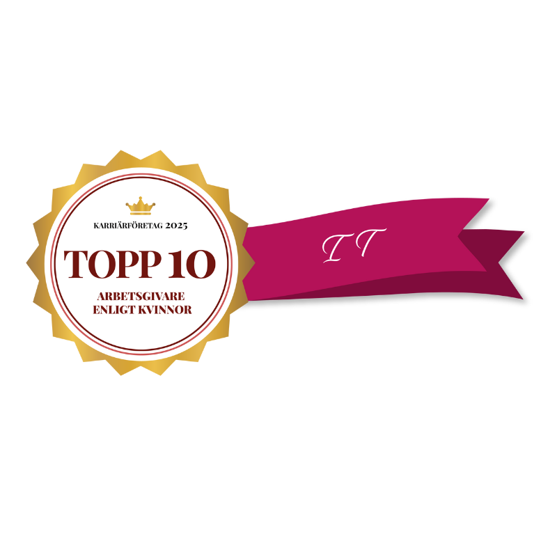 Utmärkelse karriärföretag. Top 10 Arbetsgivare enligt kvinnor